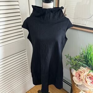 EXPRESS Womens Dress Black Mini Shift Funnel Neck Modern Minimalist Cocktail | L